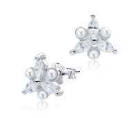 Pretty Flower Silver Stud Earring STS-3235